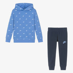 Nike-Сине-голубой спортивный костюм из хлопка | Childrensalon Outlet