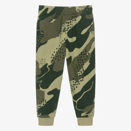 Nike-Boys Green Cotton Camouflage Joggers | Childrensalon Outlet