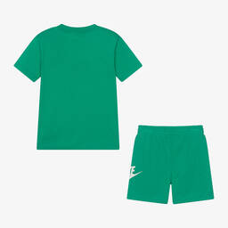 Nike-Boys Green Swoosh Shorts Set | Childrensalon Outlet
