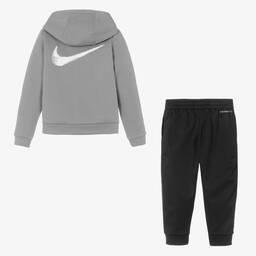 Nike-Boys Grey & Black Zip-Up Tracksuit | Childrensalon Outlet