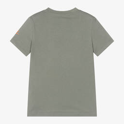 Nike-Boys Grey Cotton Swoosh T-Shirt | Childrensalon Outlet