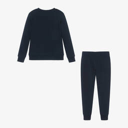 Nike-Boys Navy Blue Cotton Swoosh Tracksuit | Childrensalon Outlet