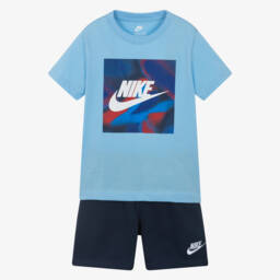 نايك-طقم قطعتين للأولاد بلون كحلي مع شعار | Childrensalon Outlet