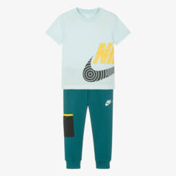 Nike-Boys Teal Logo Jogger Set | Childrensalon Outlet