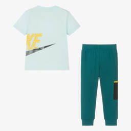 Nike-Boys Teal Logo Jogger Set | Childrensalon Outlet