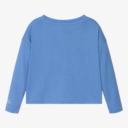 Nike-Girls Blue Cloud Swoosh Top | Childrensalon Outlet
