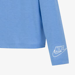 Nike-Girls Blue Cloud Swoosh Top | Childrensalon Outlet