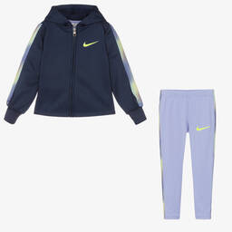 Nike-طقم ليقنز لون كحلي وبنفسجي للبنات | Childrensalon Outlet