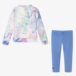 Nike-Girls Blue Sports Leggings Set | Childrensalon Outlet
