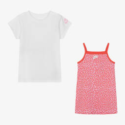 Nike-Girls Floral Pink Dress Set | Childrensalon Outlet