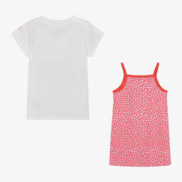 Nike-Girls Floral Pink Dress Set | Childrensalon Outlet