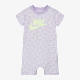Nike-Girls Lilac Cotton Playsuit | Childrensalon Outlet