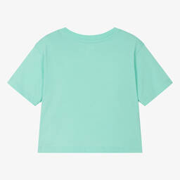 Nike-Girls Pastel Green Swoosh T-Shirt | Childrensalon Outlet