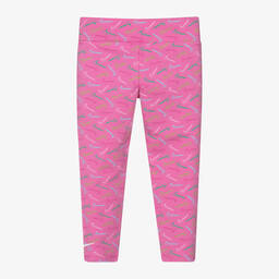Nike-Girls Pink Cotton Leggings | Childrensalon Outlet