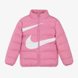 Nike-Girls Pink Quilted Jacket | Childrensalon Outlet
