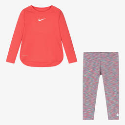 Nike-Розовый топ и спортивные легинсы для девочек | Childrensalon Outlet