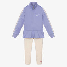 Nike-Girls Purple Leggings Set | Childrensalon Outlet