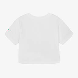 Nike-Girls White Cotton Butterfly T-Shirt | Childrensalon Outlet