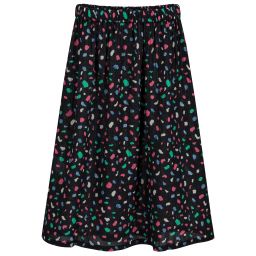 Noé & Zoë Berlin-Girls Long Black Cotton Skirt | Childrensalon Outlet