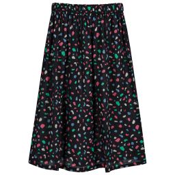Noé & Zoë Berlin-Girls Long Black Cotton Skirt | Childrensalon Outlet
