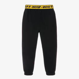 Off-White-Черные хлопковые джоггеры | Childrensalon Outlet