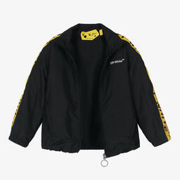 Off-White-توب بسحّاب لون أسود وأصفر | Childrensalon Outlet