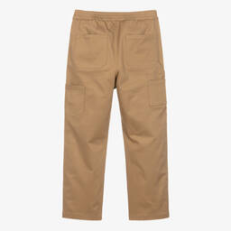 Off-White-Boys Beige Paint Splash Cargo Trousers | Childrensalon Outlet