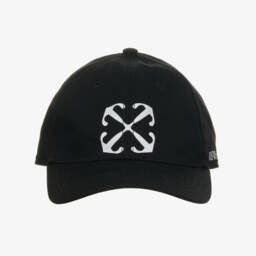 Off-White-Boys Cotton Black Baseball Hat | Childrensalon Outlet