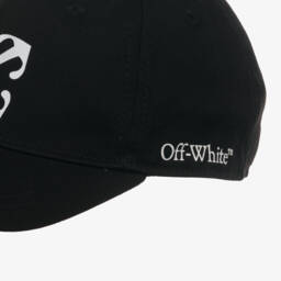 Off-White-Boys Cotton Black Baseball Hat | Childrensalon Outlet