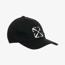 Off-White-Boys Cotton Black Baseball Hat | Childrensalon Outlet