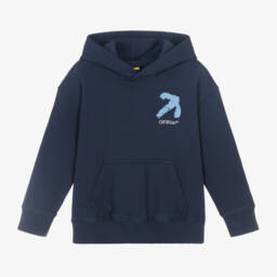 Off-White-Boys Cotton Blue Arrow Sweatshirt | Childrensalon Outlet