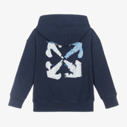 Off-White-Boys Cotton Blue Arrow Sweatshirt | Childrensalon Outlet