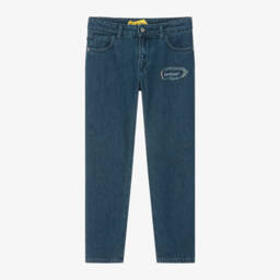 Off-White-Boys Denim Jeans with Logo Patch | Childrensalon Outlet