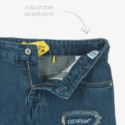 Off-White-Boys Denim Jeans with Logo Patch | Childrensalon Outlet