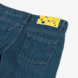 Off-White-Boys Denim Jeans with Logo Patch | Childrensalon Outlet