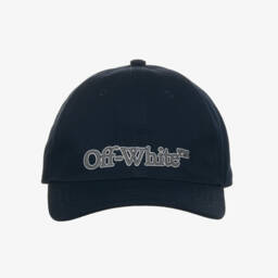 Off-White-Boys Navy Cotton Baseball Cap | Childrensalon Outlet