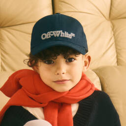 Off-White-Boys Navy Cotton Baseball Cap | Childrensalon Outlet
