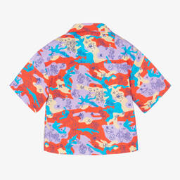 Off-White-Фиолетово-красная рубашка из хлопка для мальчиков | Childrensalon Outlet
