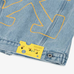 Off-White-Джинсовая куртка небесно-голубого цвета для мальчиков | Childrensalon Outlet