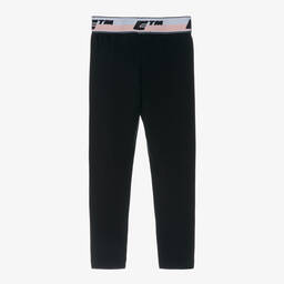 Off-White-Girls Black Industrial Logo Leggings | Childrensalon Outlet