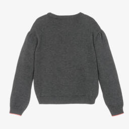 Off-White-Girls Charcoal Wool Blend Jumper | Childrensalon Outlet