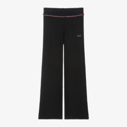 Off-White-Girls Dark Knit Wool Trousers | Childrensalon Outlet