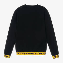Off-White-Teen Black & Yellow Industrial Sweatshirt | Childrensalon Outlet
