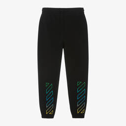 Off-White-Teen Boys Black Cotton Joggers | Childrensalon Outlet