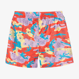 Off-White-Teen Boys Purple Abstract Shorts | Childrensalon Outlet
