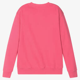 Off-White-سويتشيرت قطن جيرسي لون زهري تينز بناتي | Childrensalon Outlet