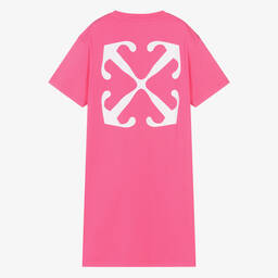 Off-White-Teen Girls Pink T-Shirt Dress | Childrensalon Outlet