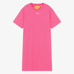 Off-White-Teen Girls Pink T-Shirt Dress | Childrensalon Outlet