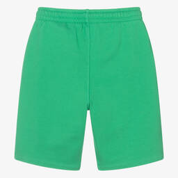 Off-White-Teen Green Cotton Jersey Shorts | Childrensalon Outlet