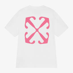 Off-White-White Cotton T-Shirt | Childrensalon Outlet